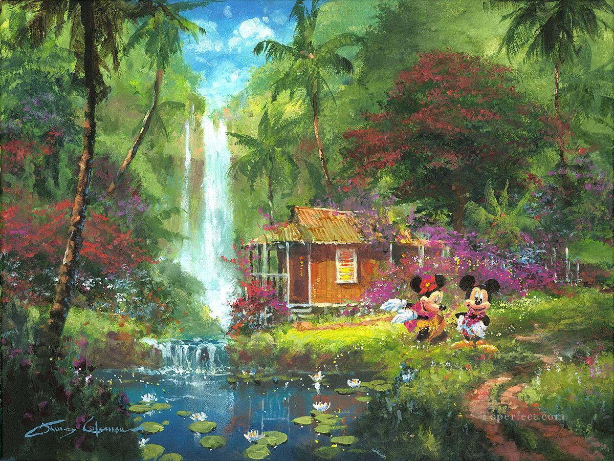 Mickey à l’étang Dessin animé pour les enfants Peintures à l'huile